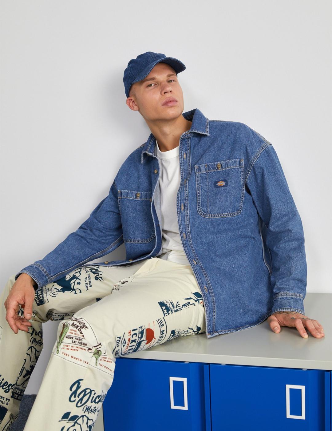 Dickies Camisa Houston Azul Denim