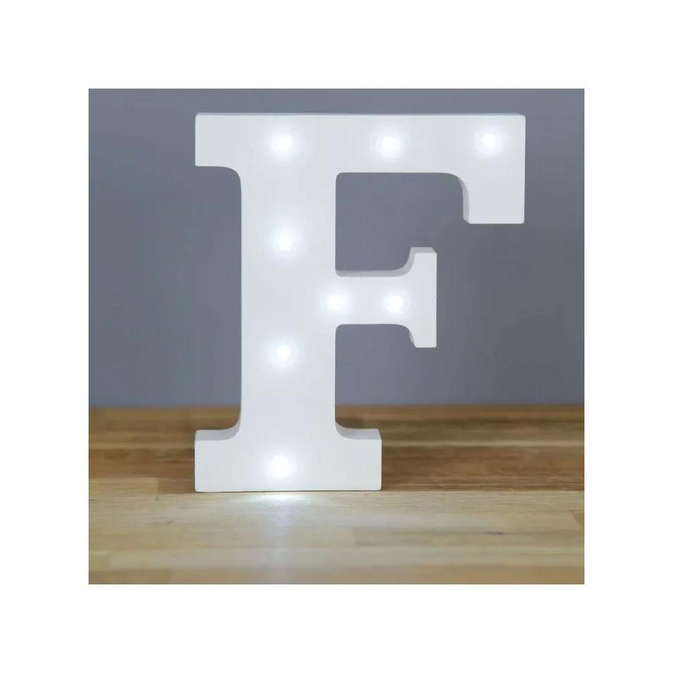 Letra de luz LED decorativa, letras del alfabeto de madera, funciona con pilas, para fiestas, bodas, decoración – Sweet Home