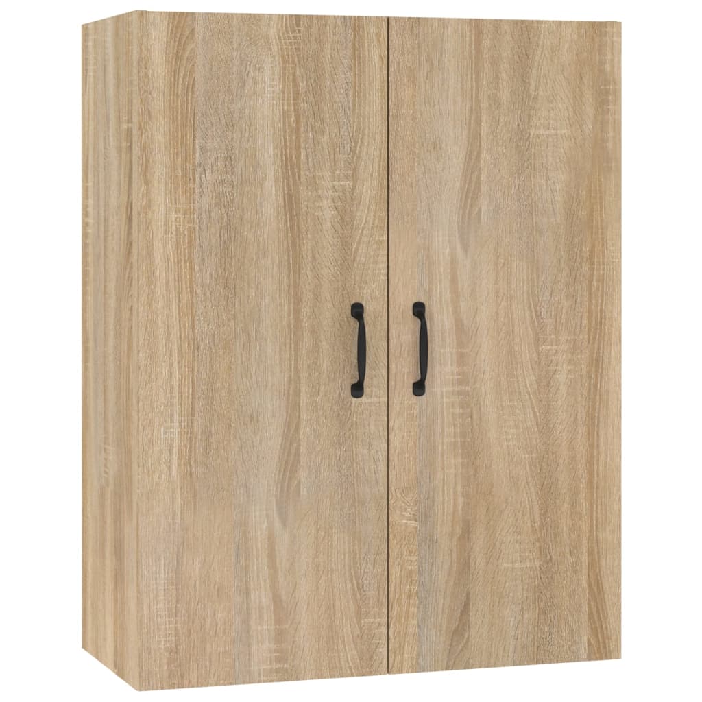 vidaXL Armario colgante madera de ingeniería 69,5x34x90cm en color Roble Sonoma/Negro/Marrón roble y más | diseño vintage industrial ideal para cocina salón comedor