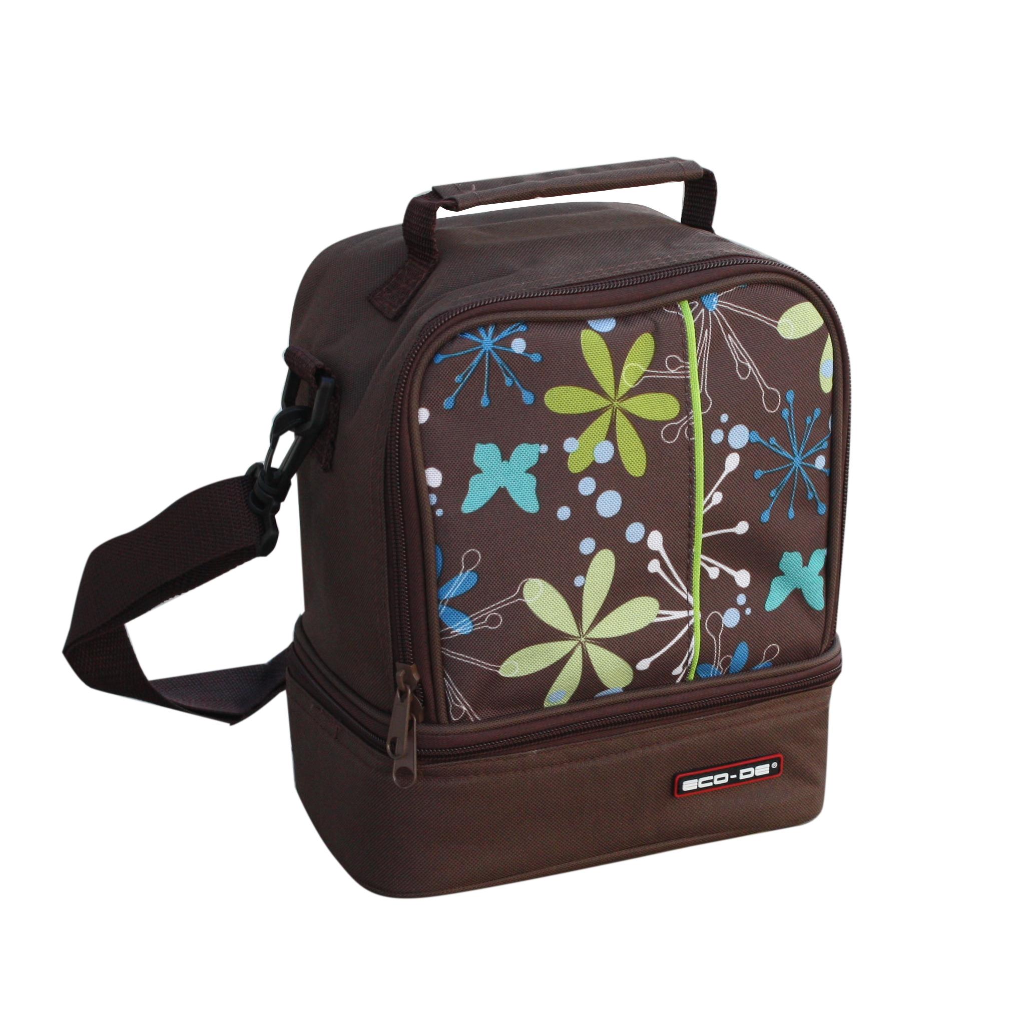 Eco-De Bolsa Térmica Porta Alimentos, Porta Comida con forro, Incluye Tupper 0.5l, isotermica de almuerzo mod. Summer Eco-De