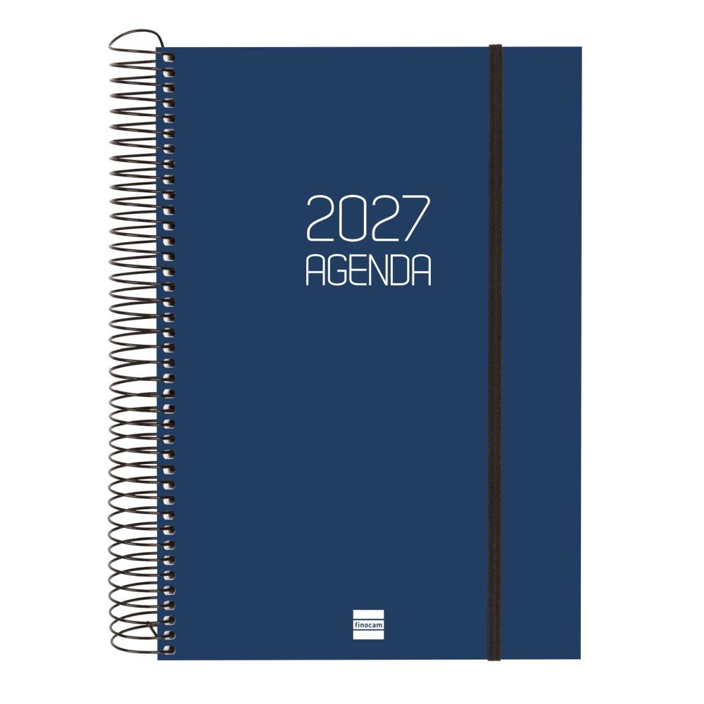 FINOCAM AGENDA ANUAL 2027 OPAQUE E11 DP AZUL AGENDA ESPIRAL ANUAL