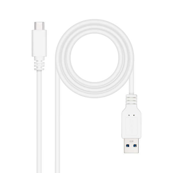 Nanocable cable usb 3.1 gen2 10gbps 3a usb-c/m-a/m - 1.5m - color blanco