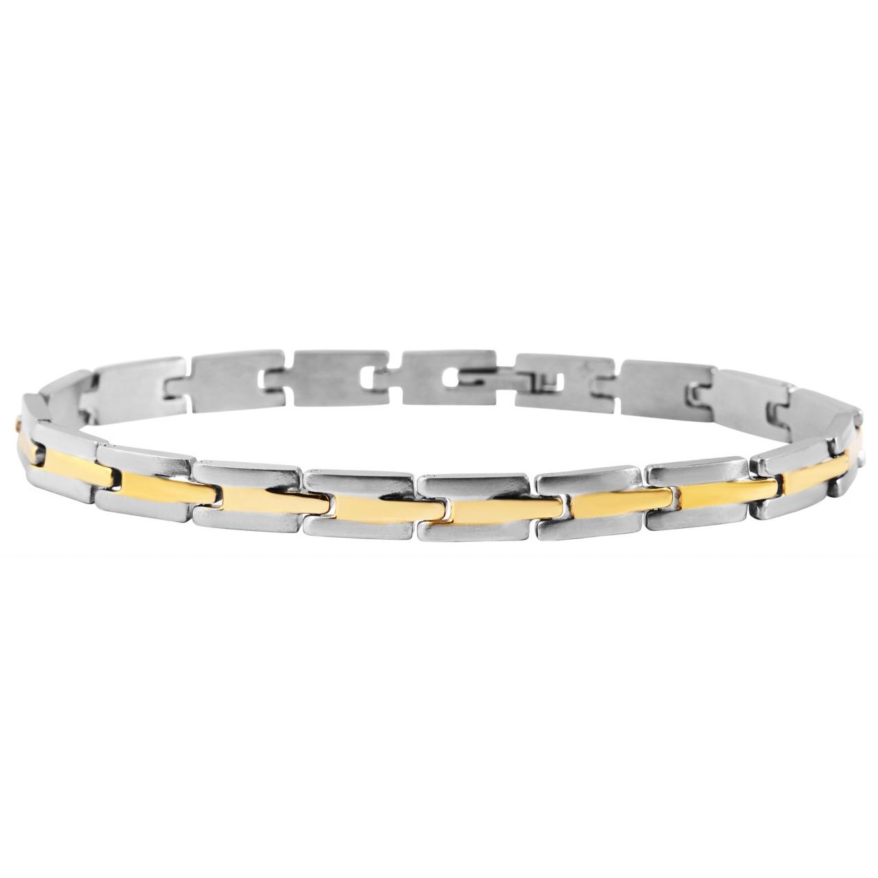 Akzent® Pulsera Bicolor em Aço Inoxidável