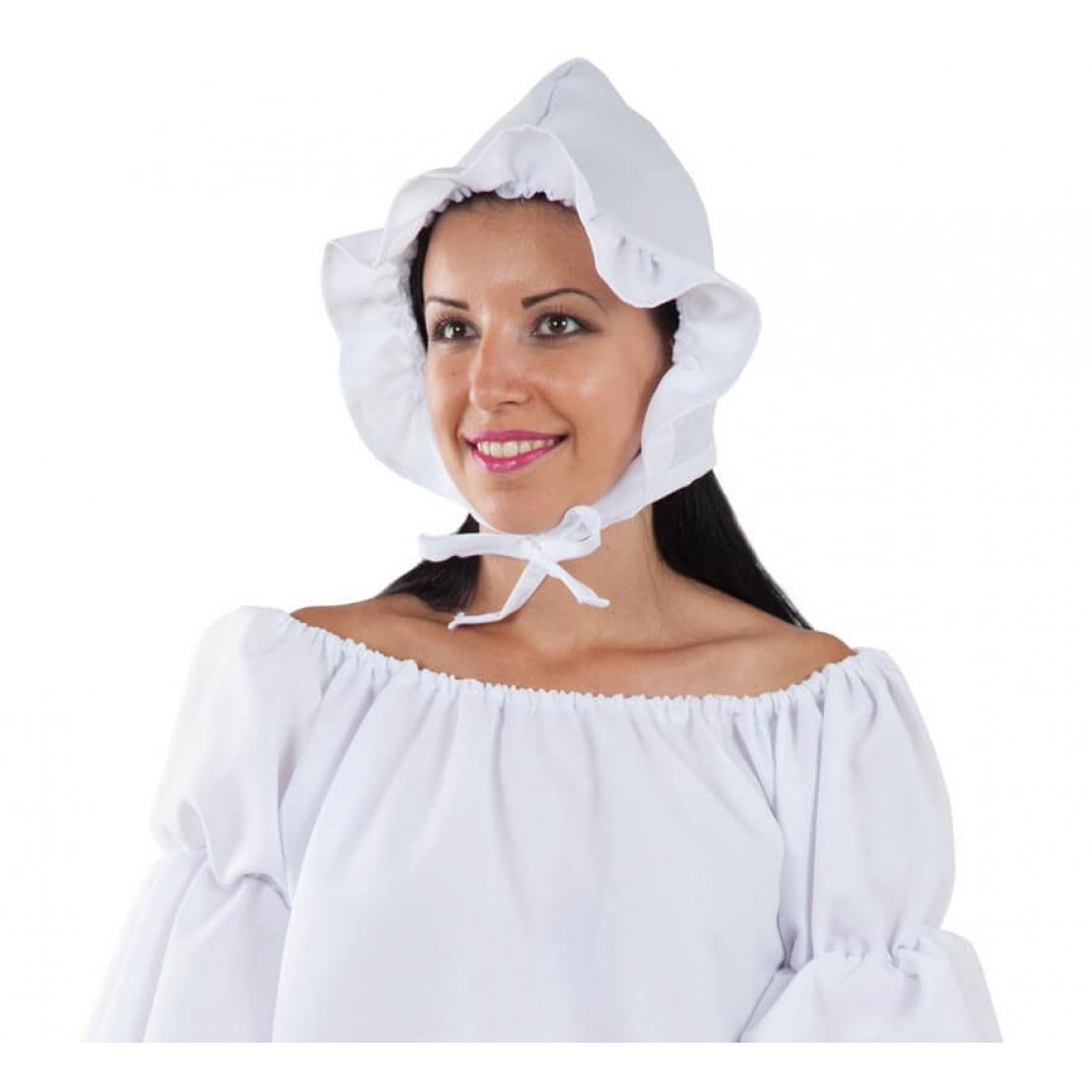 Gorro Blanco de Campesina Medieval para mujer