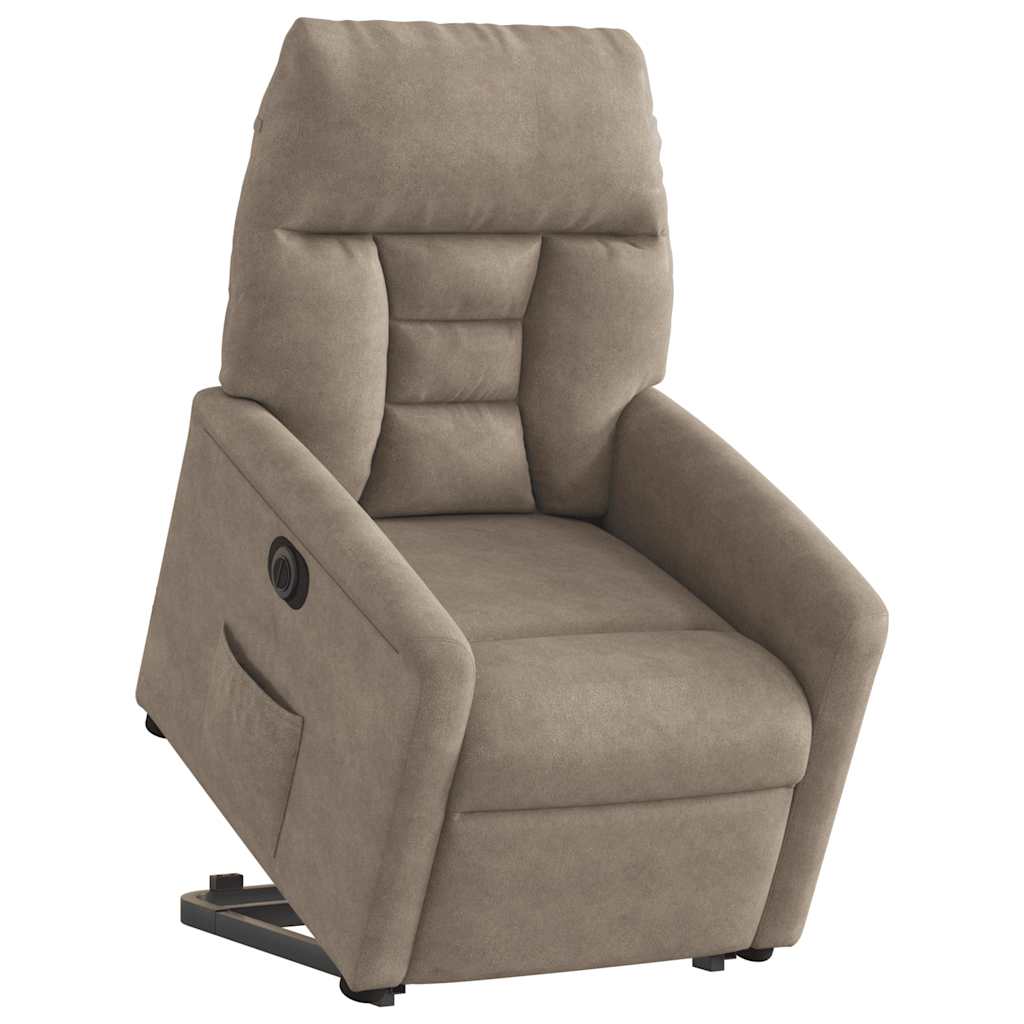 vidaXL Sillón eléctrico reclinable elevable tela microfibra  Multicolor