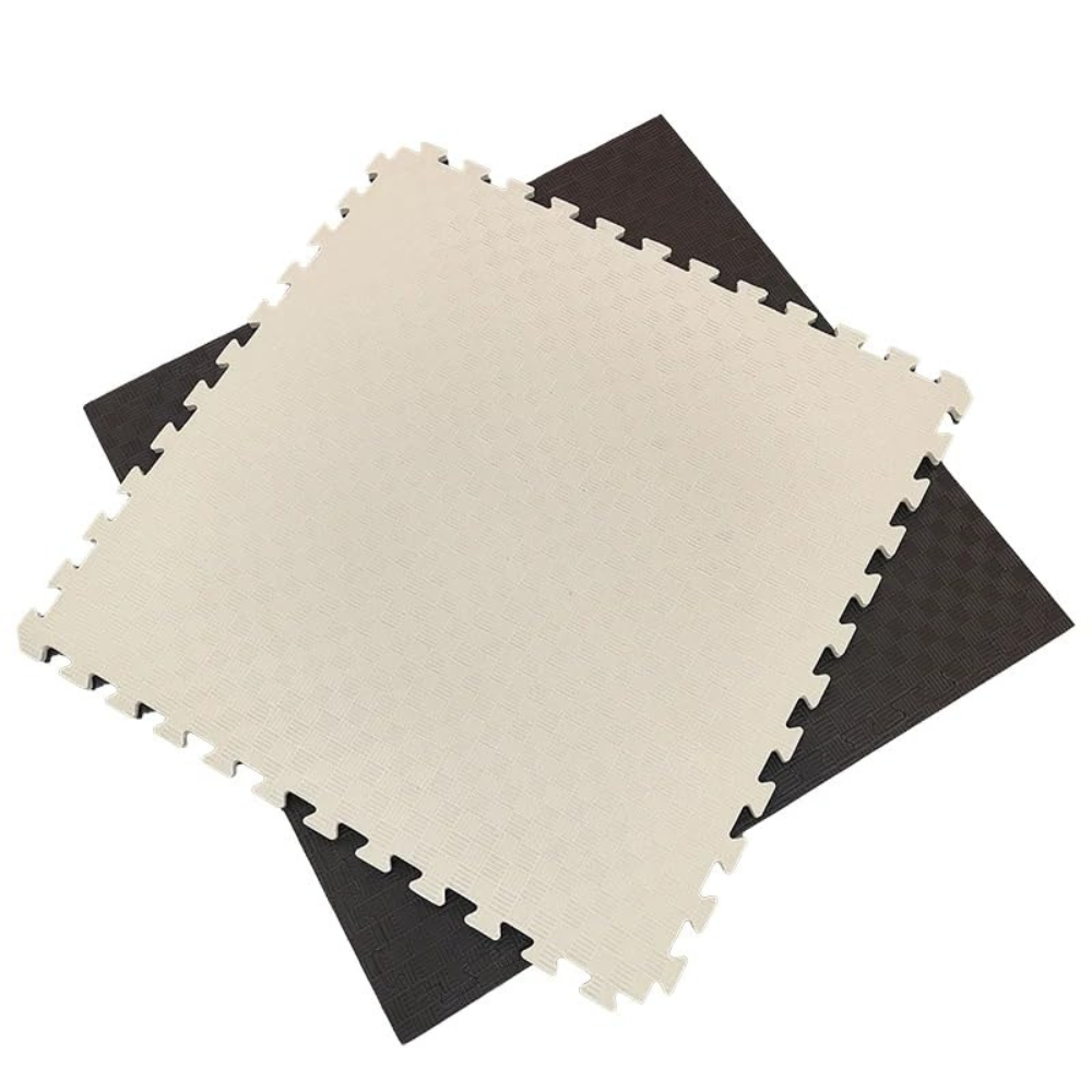 Arquiservi - Tatami de Goma EVA 100x100cm x20 mm Marrón - Beige para Artes Marciales, Karate, Judo y Taekwondo. Antideslizante