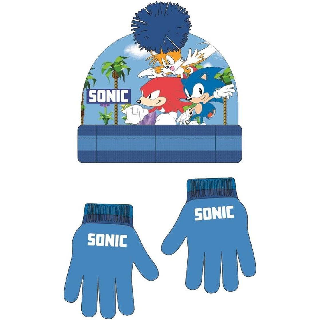 Arditex Conjunto Gorro y Guantes Sonic Producto Oficial Especial Regalos Para Todos Colecciones de Juegos