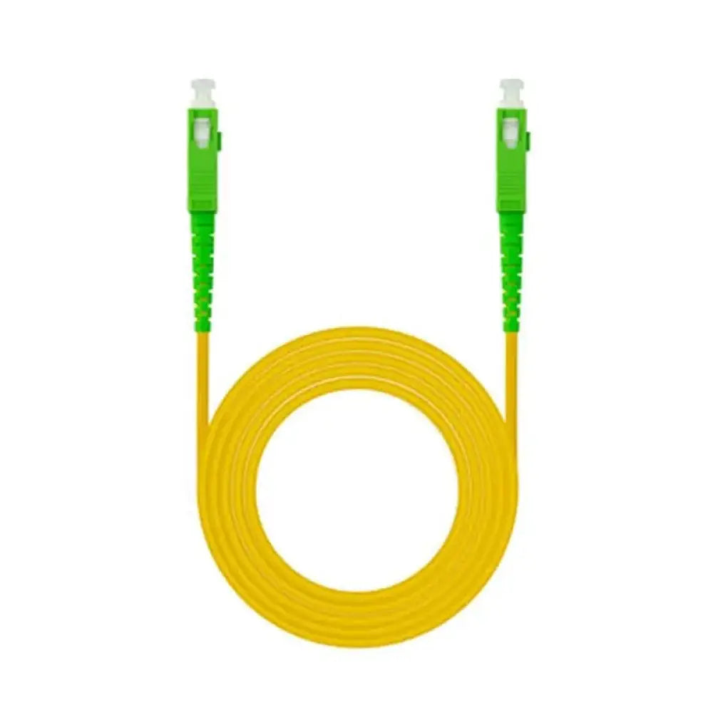 Nanocable - Cable de fibra óptica SC/APC a SC/APC monomodo simplex LSZH amarillo 10 m para conexión roseta operador a router, tipo G.657A2