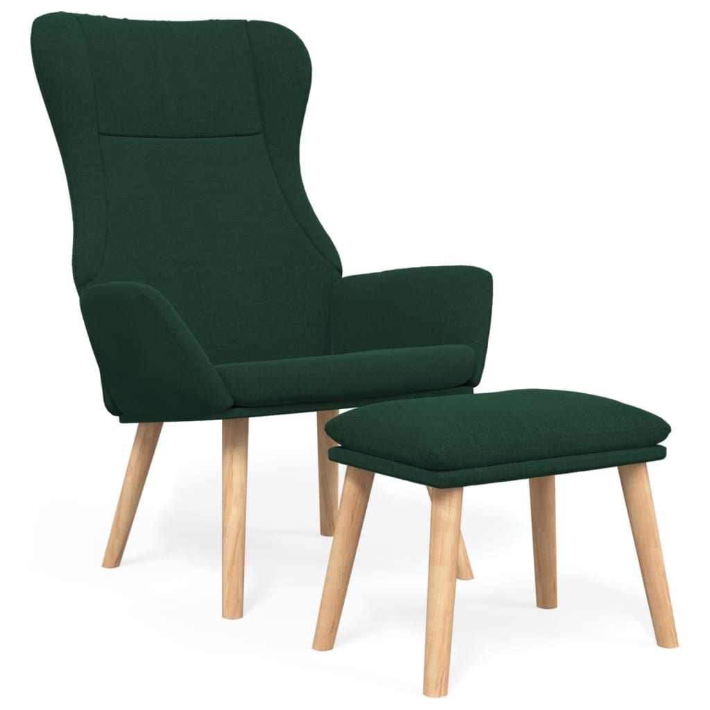 Vidaxl Sillón de Relax con Taburete Tela Gris Claro