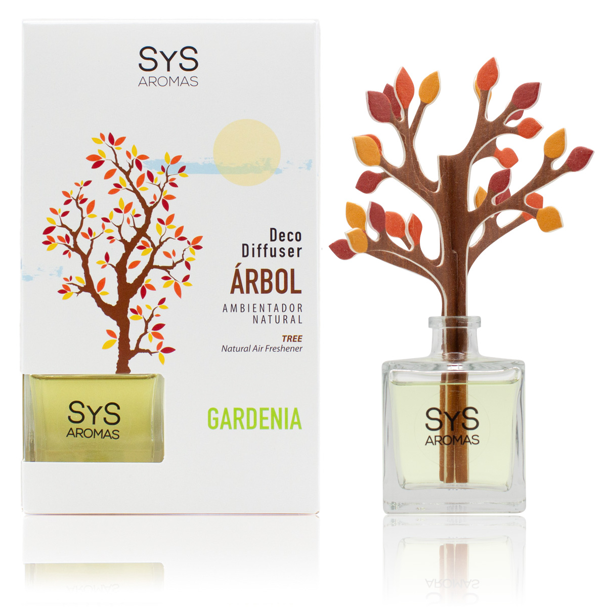 Ambientador Difusor Arbol Gardenia 90ml SYS Aromas
