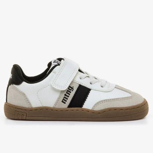 Zapatillas Barefoot Infantiles Mustang Free 49039 Blancas con Puntera Ancha y Zero Drop