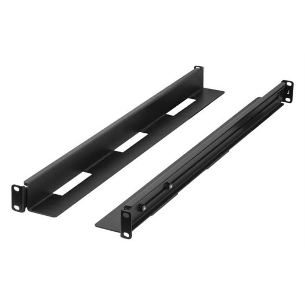 Lanberg - Riel deslizante AK-1902-B Ready Rail 1U de acero negro para racks TI y NAS, ajuste telescópico 650–1090 mm, capacidad 90 kg, ideal para servidores y SAI