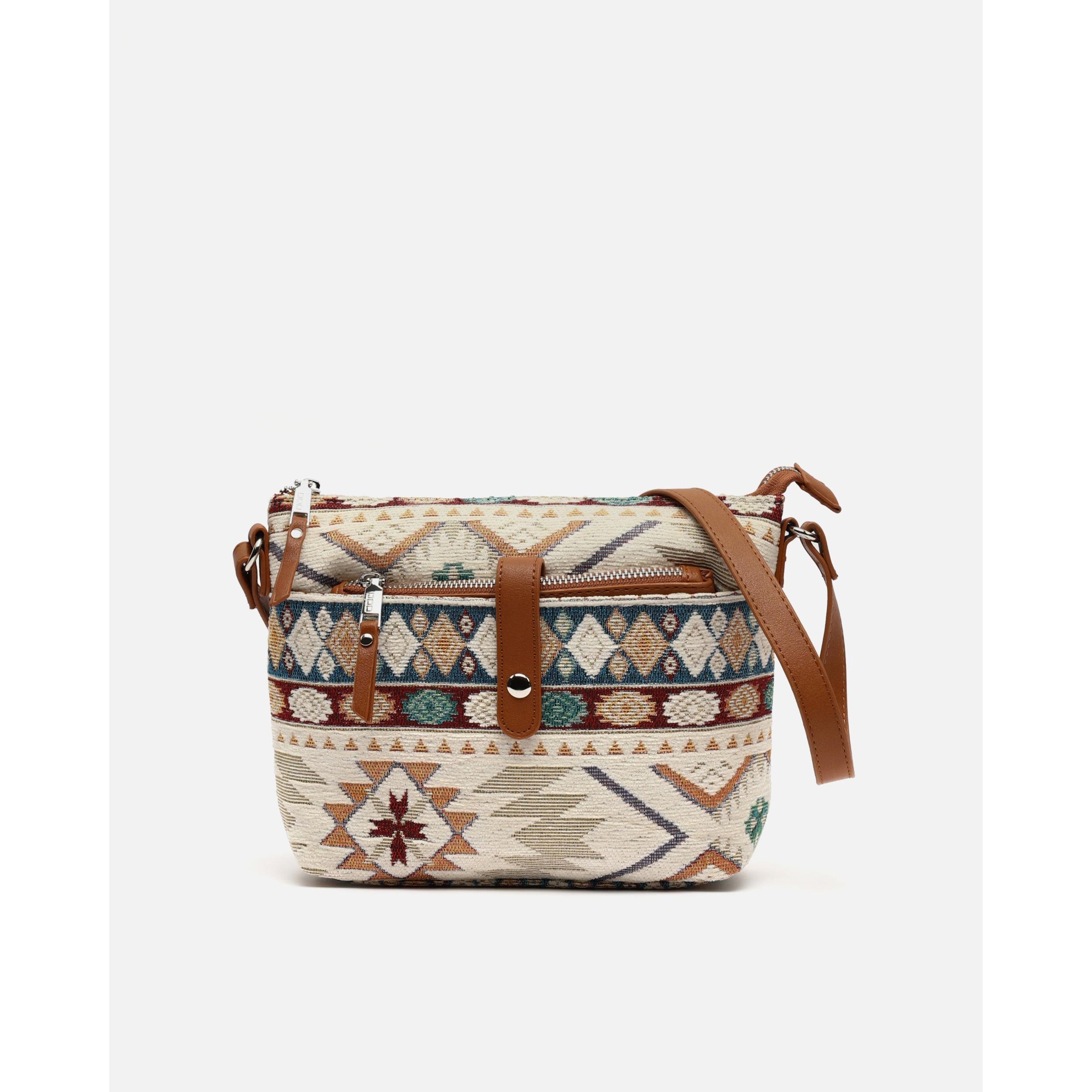 Tiani bolso bandolera pequeño con estampado jacquard y neceser pequeño