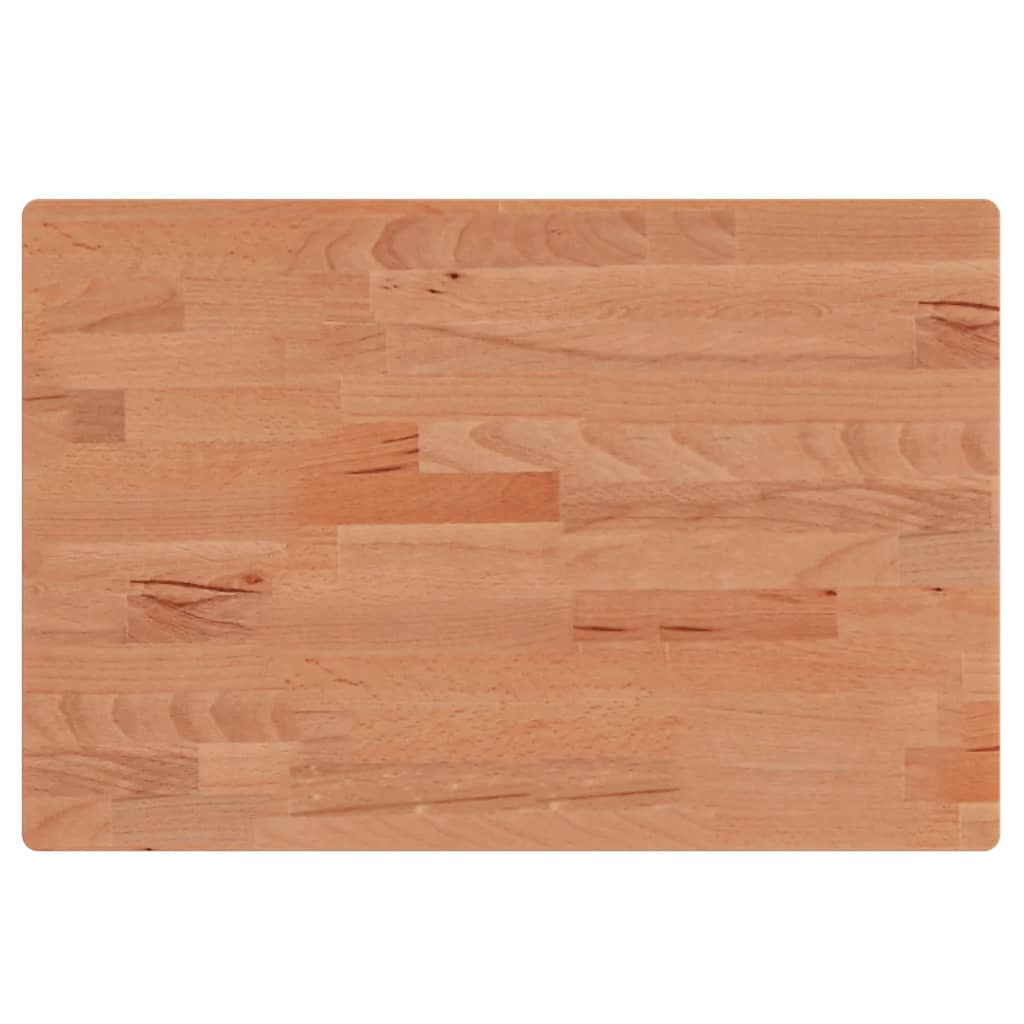 vidaXL Encimera de baño madera maciza de haya 60x40x1,5 cm