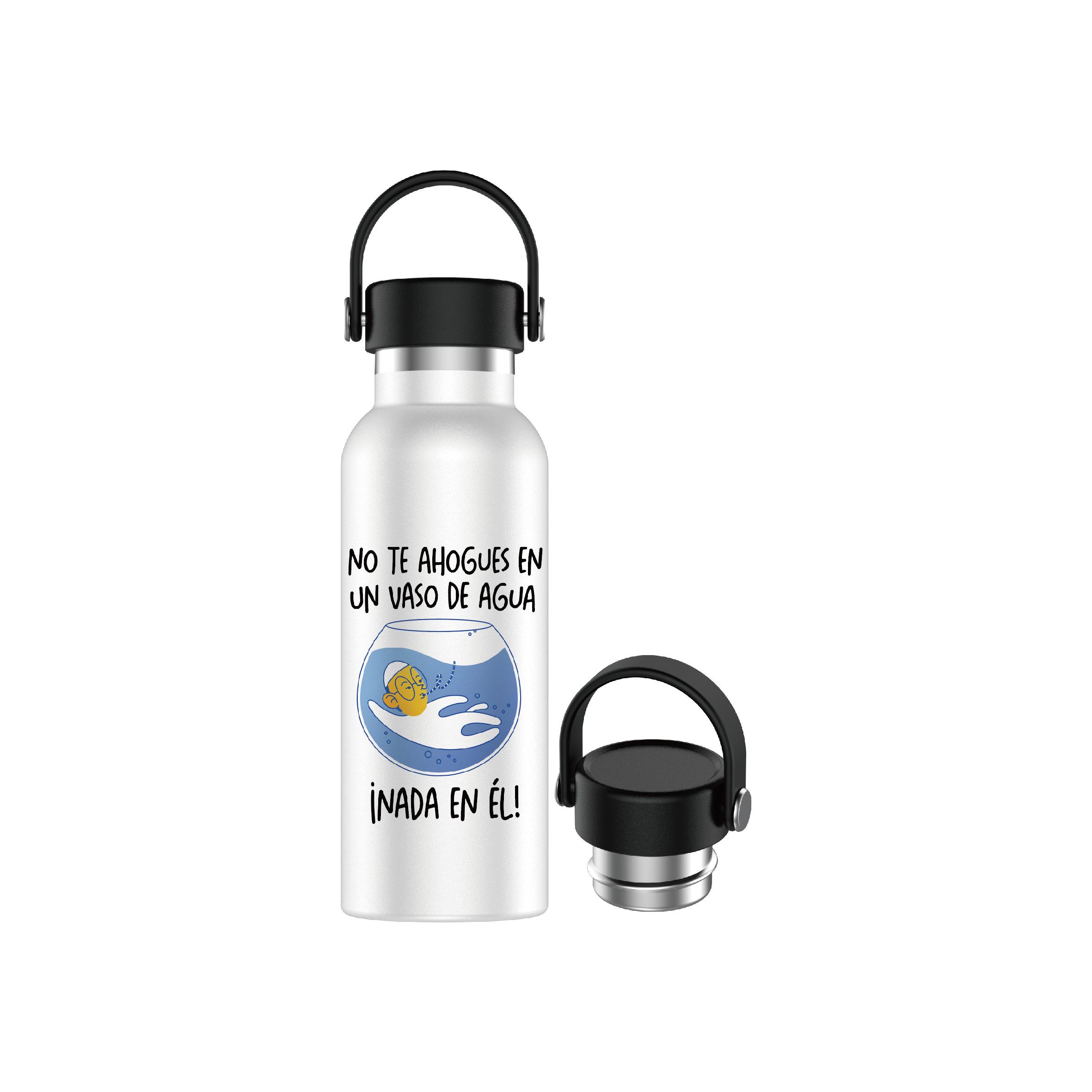 Botella de Agua Acero Inoxidable con Asa - Botella Térmica Reutilizable (+40 Colores)  Sin BPA  Mantiene 24H Frio / 12H Calor  Termo y Hermética - Doble Pared al Vacío a Prueba de Fugas  Mikomika