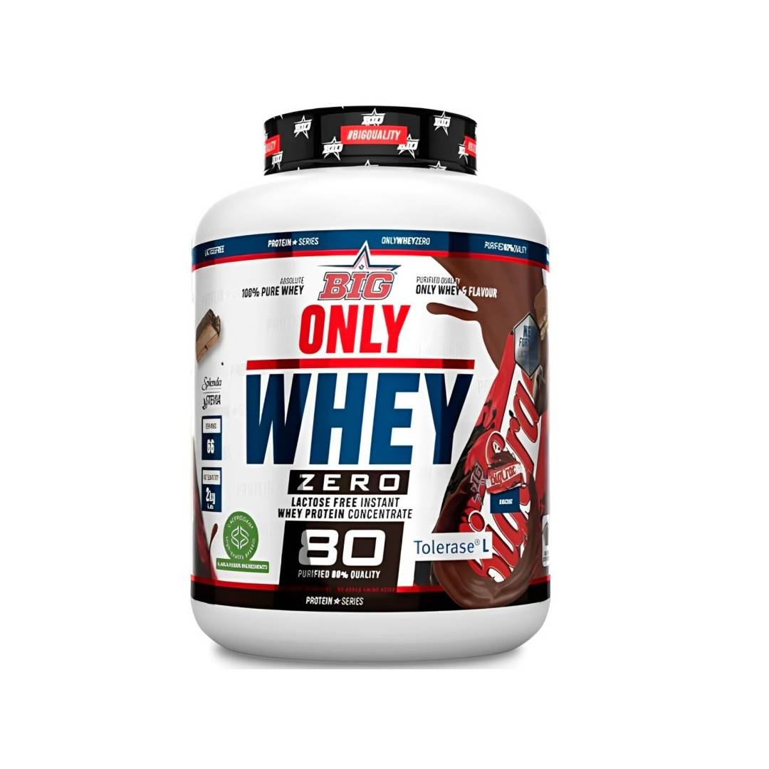 BIG Only Whey Proteína 2kg - Suero de Leche - Enzimas Digestivas DigeZyme y Tolerase L - Masa Muscular y Recuperación