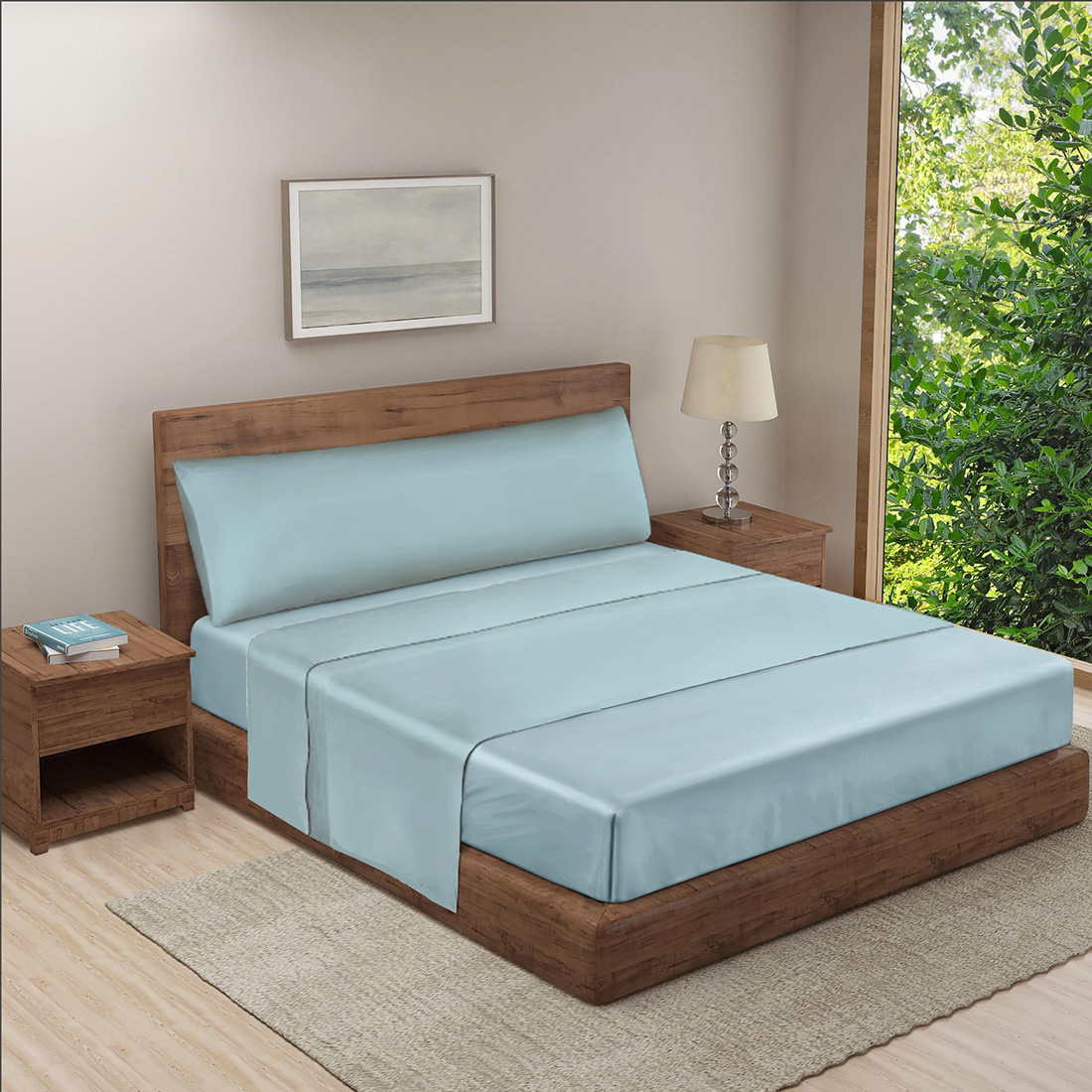 HOMESOL® juego de sábana verano - 85G/poliester 100%/impresion nano no pierde color /extrasuave