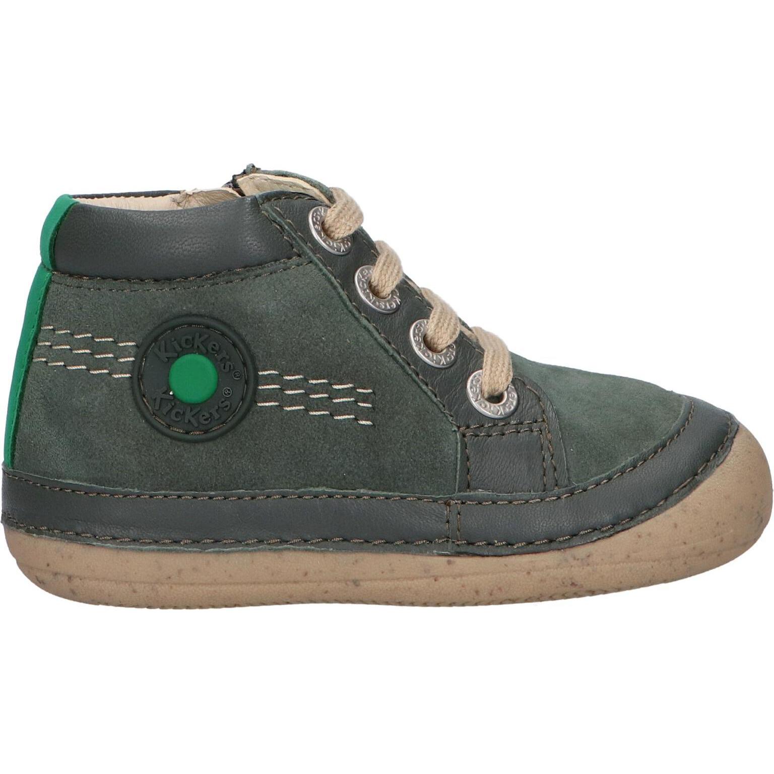 Kickers girl and boy shoes 928062 -10 sonistreet goat sued 20 kaki