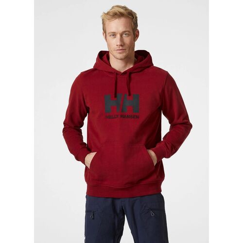 Sudadera Helly Hansen granate con capucha HH Logo Hoodie