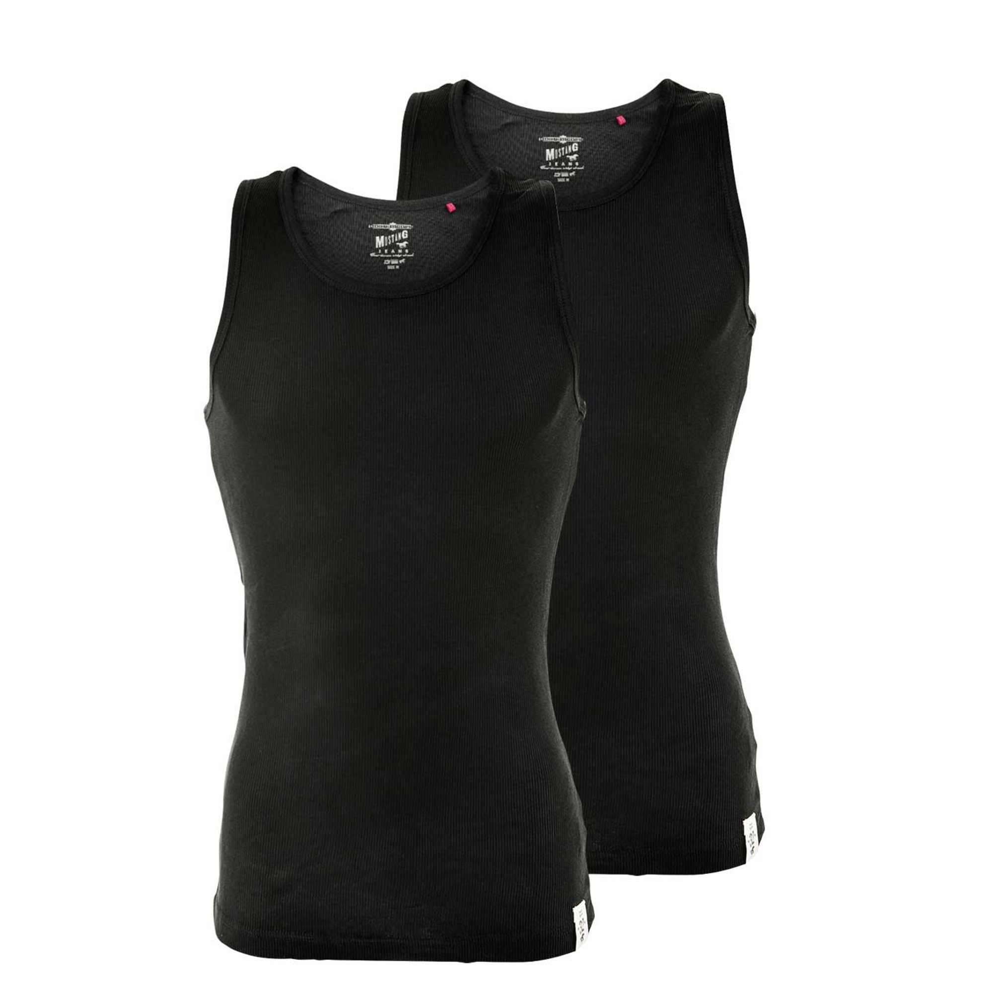 MUSTANG chaleco de los hombres, 2-pack - camiseta sin mangas, doble costilla, true denim Tank Top True Denim 2P