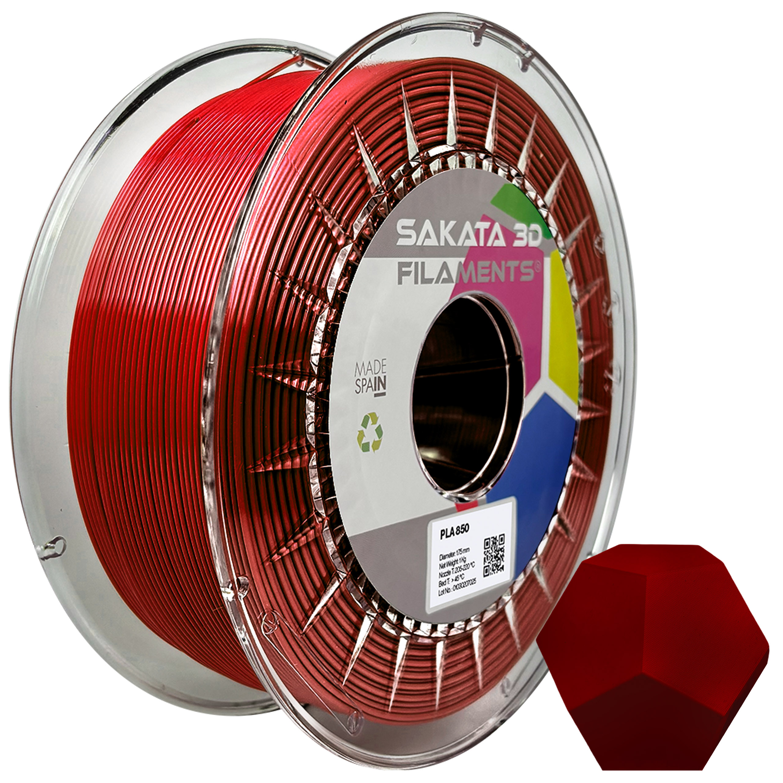 PLA 850  1kg  1,75mm   SUPERIOR al PLA Standar   Mayor Resistencia y Prestaciones Mecanicas  52 colores  Pack de 2Kg Y 5Kg  Marca SAKATA 3D FILAMENTS  Directo de la Fábrica  FILAMENTO 3D  Impresora 3D  Filamento para Impresora 3D