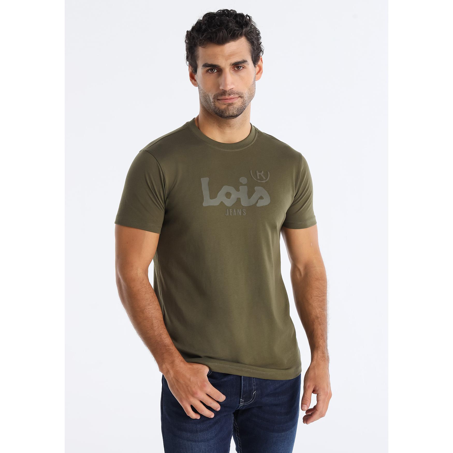 LOIS JEANS - Camiseta basica cuello caja manga corta grafica Lois