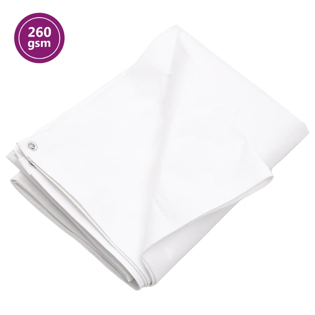 vidaXL Lona HDPE 260 g/m² 8x12m Toldo Camping Cubierta Refugio Acampada Color Blanco, Gris, Verde y mas