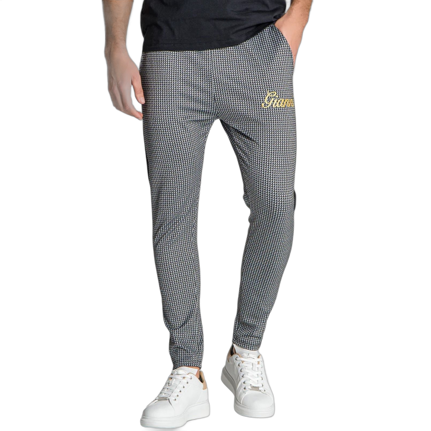 Pantalon Gianni Kavanagh Imperial Negro Hombre Moderno, Ropa casual 80% Algodón, 20% Poliéster