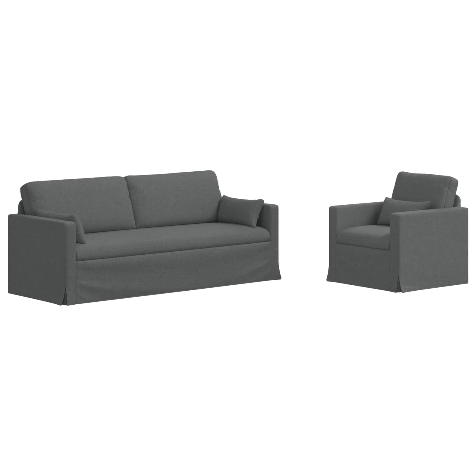 vidaXL Juego de Sofá 2 uds. tela 198 x 78 x 80 cm Multiclor