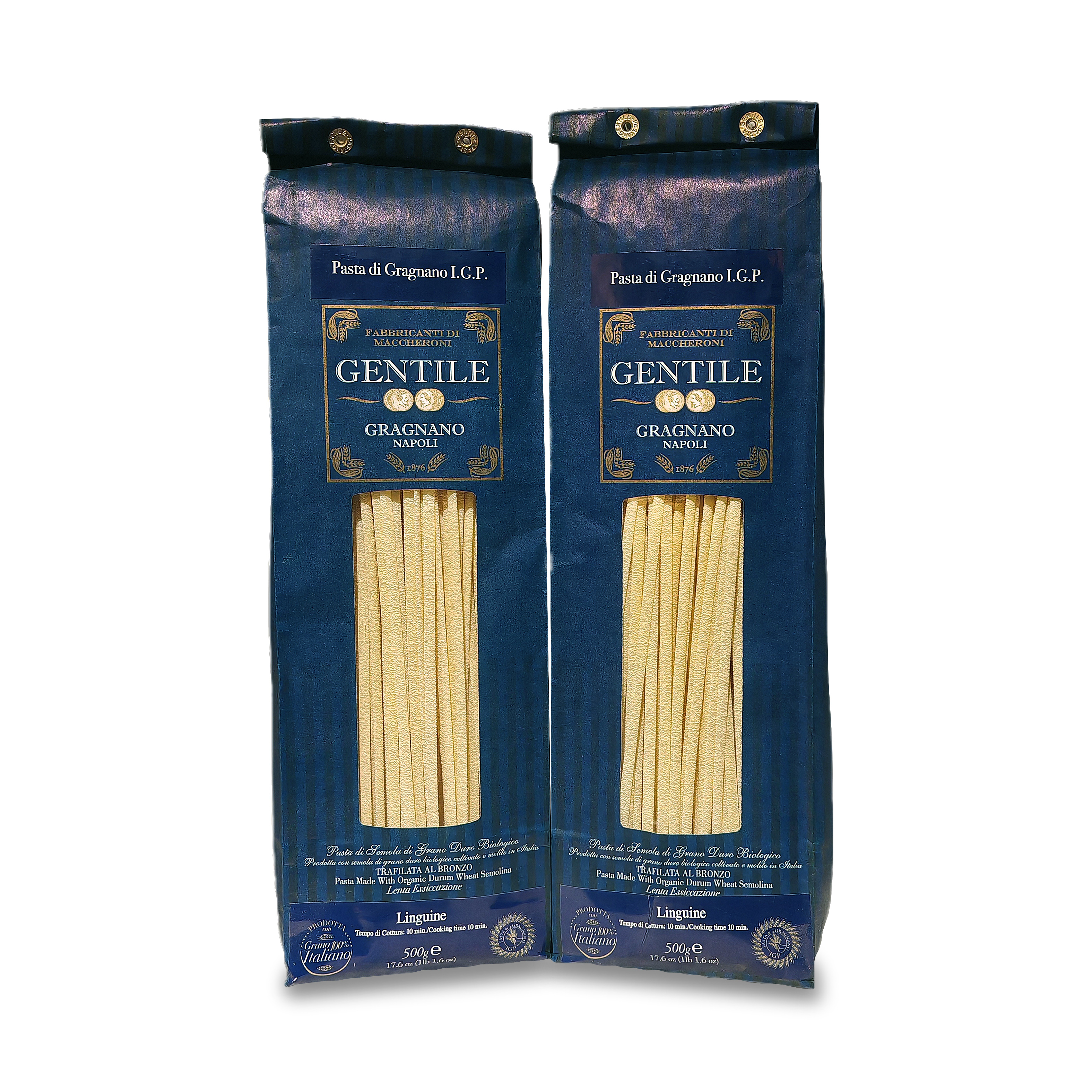 Llinguine. Pasta de sémola italiana de GENTILE (Pack de 2 unidades de 500g)