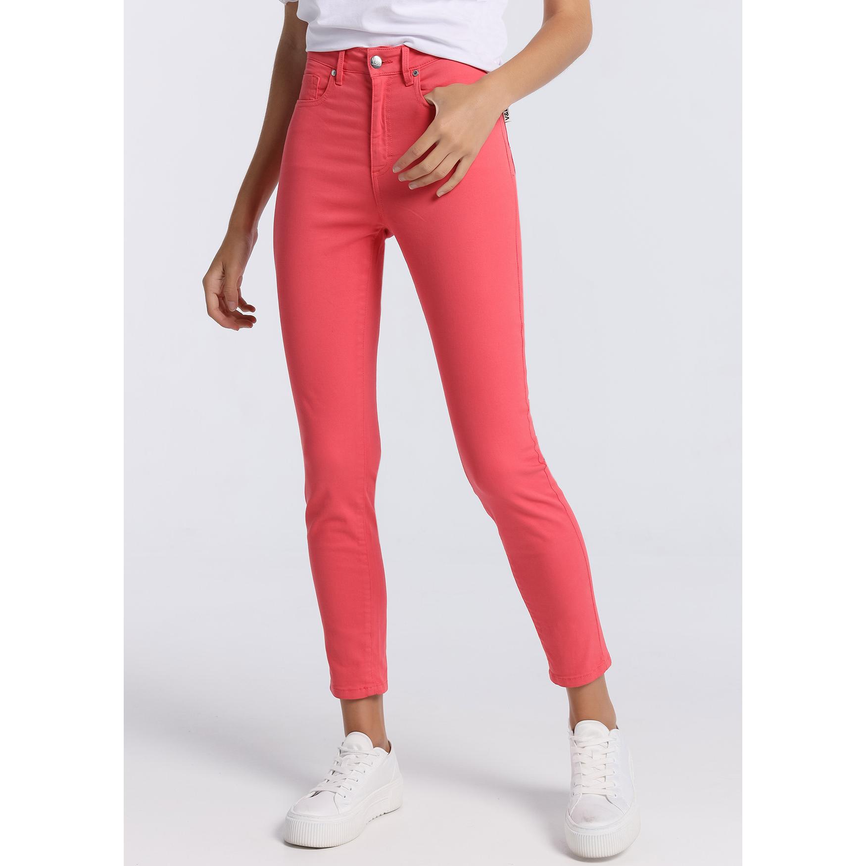 Victorio & Lucchino - Pantalón Skinny High Waist Red - Tallaje en Pulgadas- Tallaje en Pulgadas
