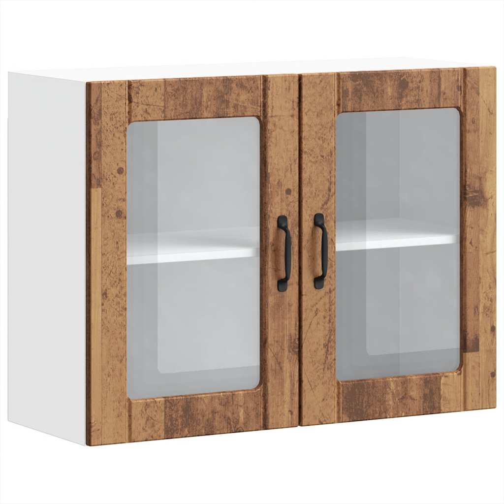 vidaXL Armario pared cocina puerta de cristal Lucca  80 x 31 x 60 cm Multicolor