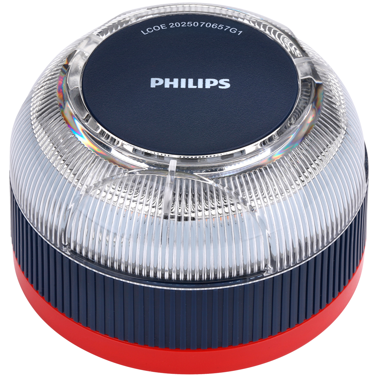 PHILIPS Baliza de Emergencia V16 con Geolocalización y Conexión DGT 3.0 – Homologada, Plan de Datos Incluido, Base Magnética, Alta Visibilidad 1km, Resistente Lluvia y Viento, Pilas AA inlcuidas