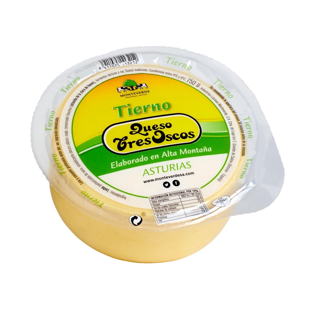 Queso de Vaca Tierno Tres Oscos: Experiencia Culinary Premium en 750 g. Suavidad y Riqueza de Sabores en Cada Porción. ¡Descubre la Autenticidad!