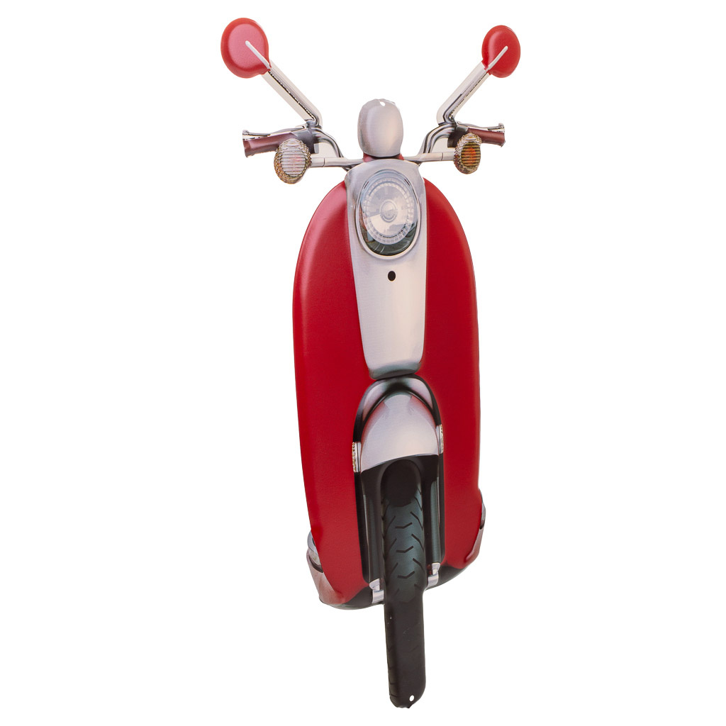 Wonderlust Deco - Placa de pared de metal roja 27x50x0,06 Rojo 27x50x0,06h cm