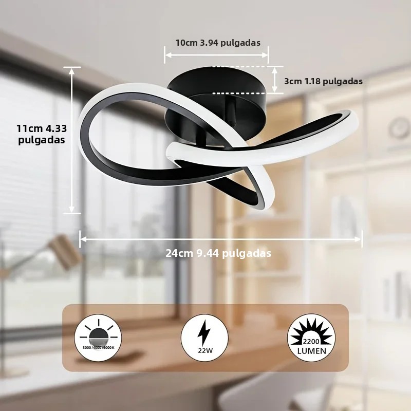 TK Luz De Techo Creativa Y Personalizada Moderna Nórdica Para Dormitorio Sala De Estar Pasillo Entrada Balcón Material De Aluminio Fuente De Alimentación AC