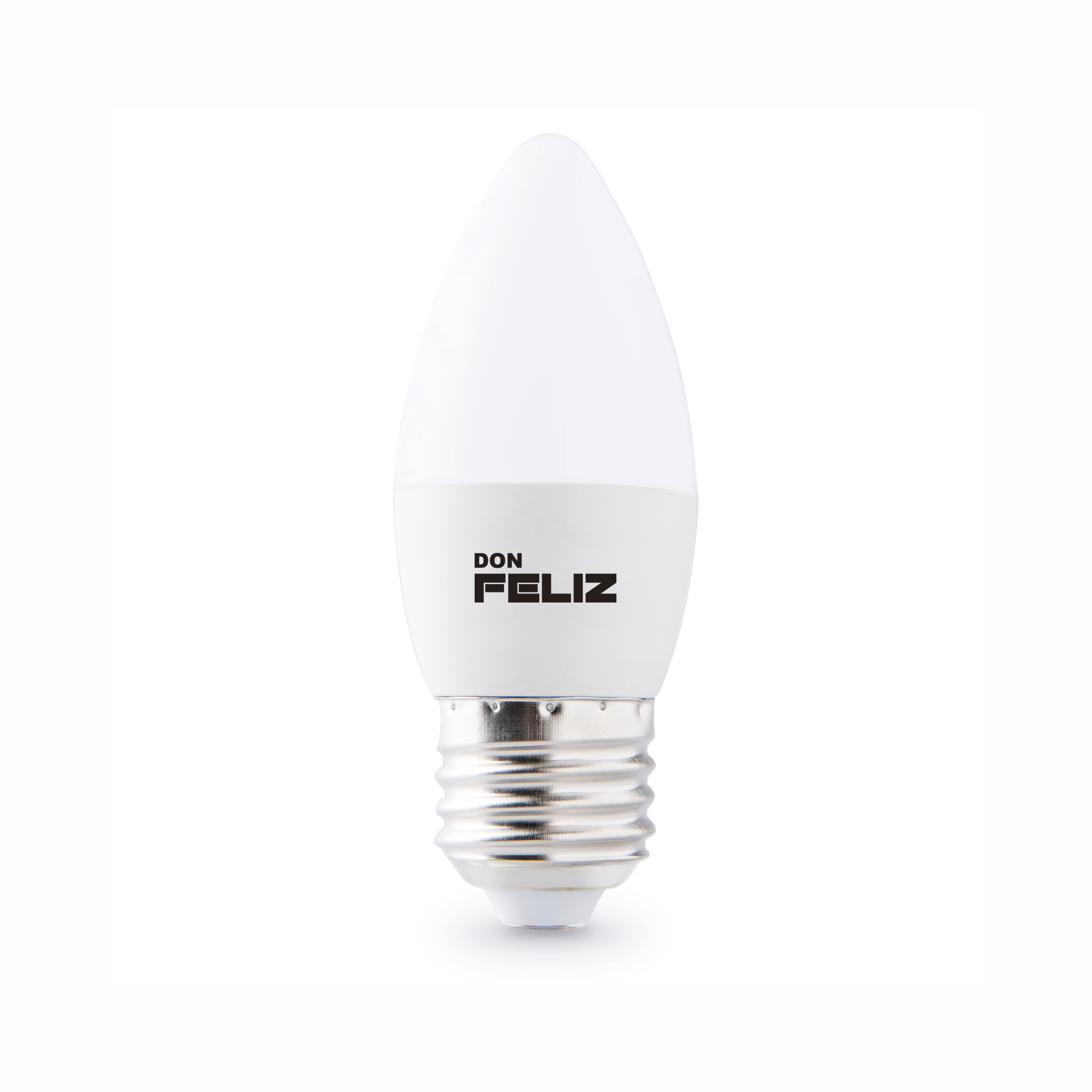 6 uds. Bombilla Led C37 forma de vela 3W/5W/6W/7W/8W/9W, luz blanca/fria y amarilla/luz calida 6500K y 3000K, casquillo grande E27, pack de 6 uds, Don Feliz