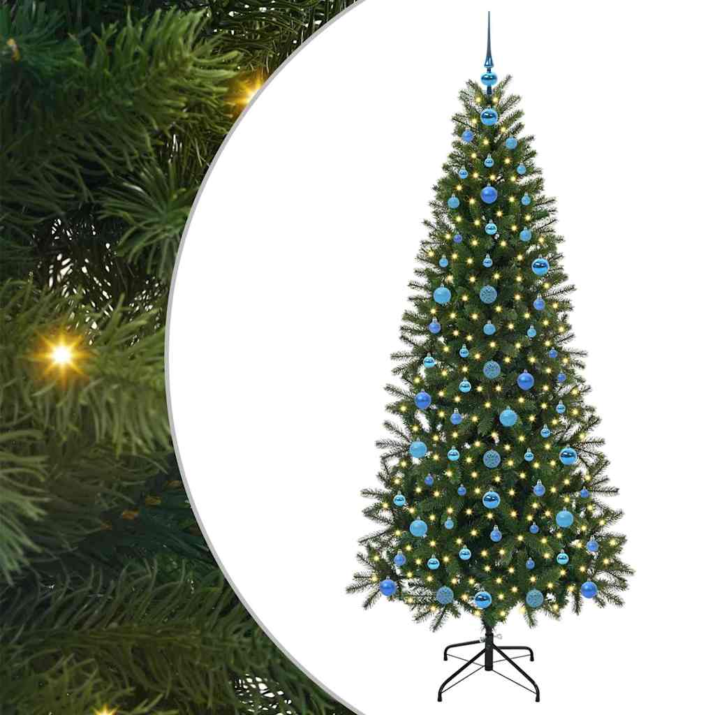 vidaXL Árbol de Navidad artificial con 300 LED Verde 210 cm PE y PVC