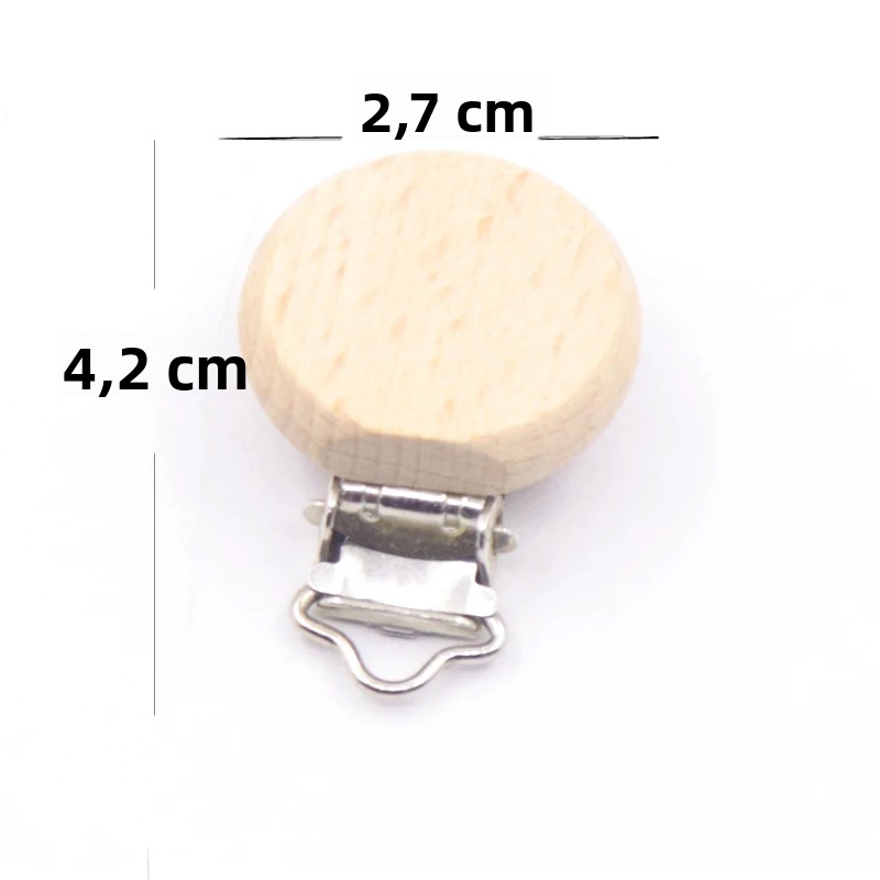 TK 5pcs Clip De Mordedor De Madera Para Bebé Colores Arcoíris Y Corazón Accesorios De Almohadilla De Madera KWD Para Niños De 0 a 24 Meses