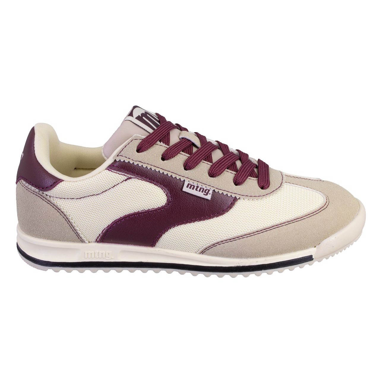 MUSTANG 60858 Zapatillas casual de mujer beige burdeos 625