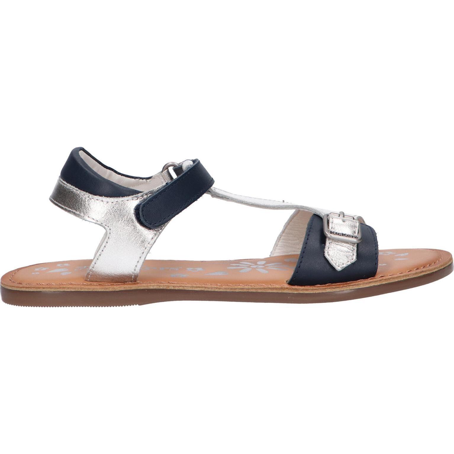 Kickers girl's sandals 784455 -10 diazz 16 argent marine