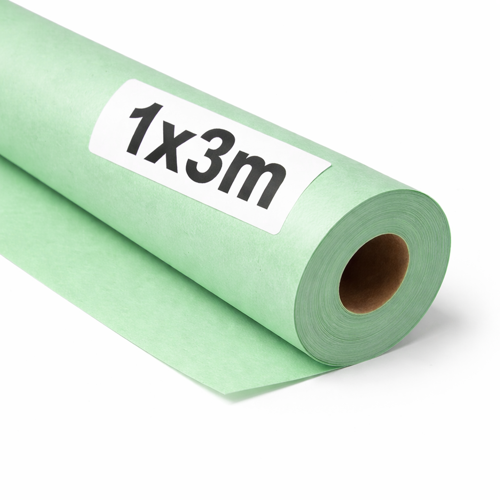 OFITURIA Papel Kraft Blanco - Rollo 1x3m - Papel de Embalaje y Regalo - Manualidades y Patrones de Costura - Resistente y Fácil de Cortar