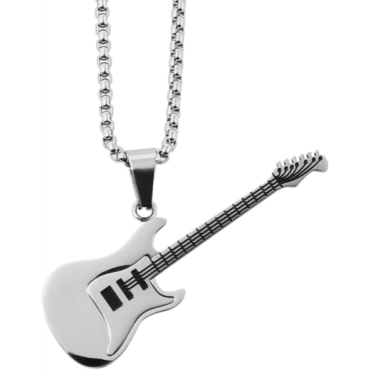 Akzent® Collar Guitarra Elétrica em Aço Inoxidável - 0362