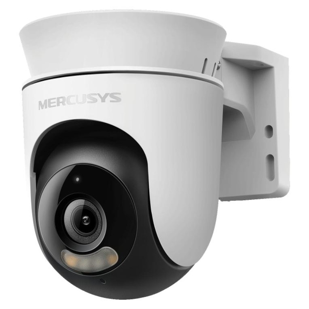 Mercusys - Cámara de vigilancia IP MC500 para exterior con certificación IP65, forma de bombilla, montaje en techo/pared/poste, negro