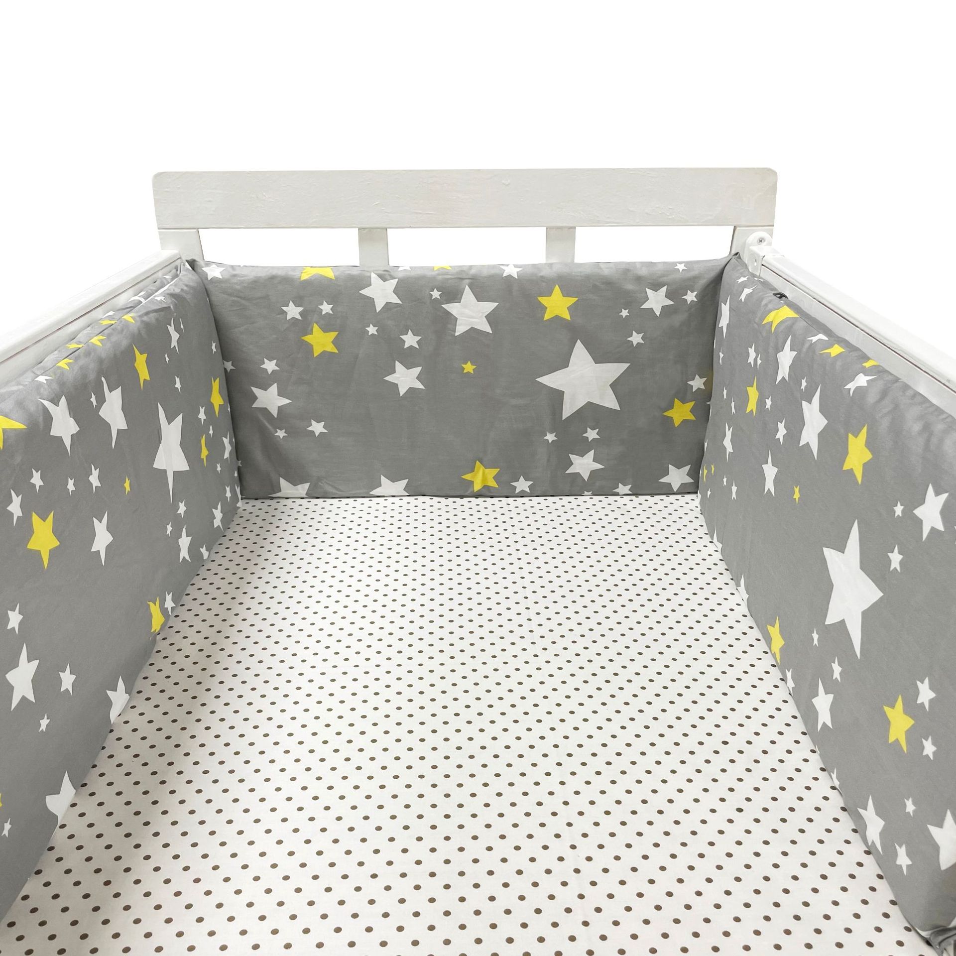 TK PORCHEDDU Protector de cuna Chichonera Para Bebe, Barrera de Cama de Algodón Para recien nacidos, Cojo de trenza, CUNA Para El Bebe