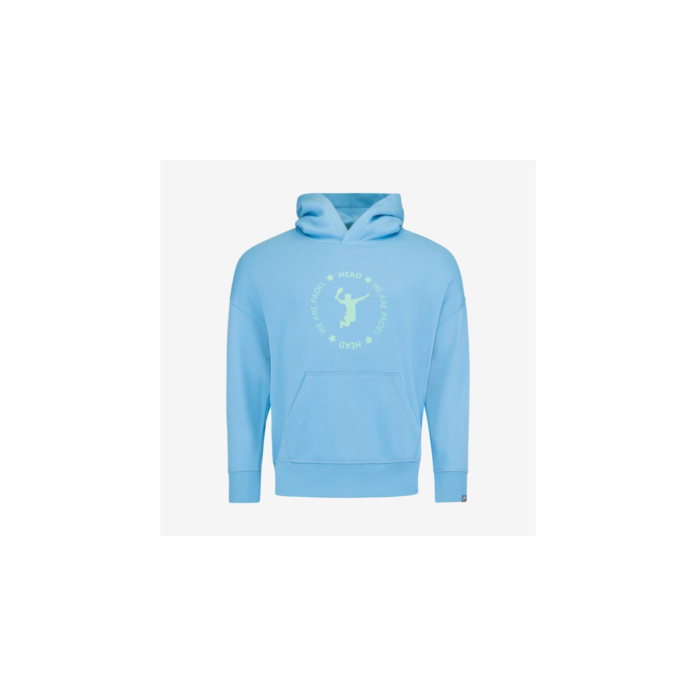 Head Sudadera Padel Hoodie Celeste 100% Algodón Orgánico