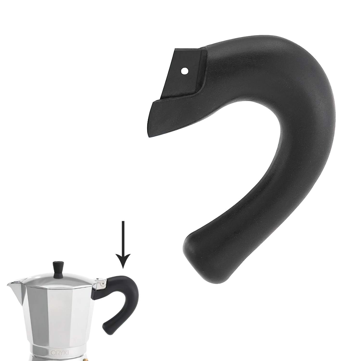 ORYX Mango Cafetera Aluminio Inducción 6 Tazas