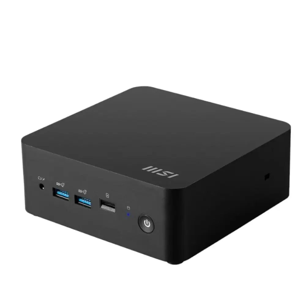 MSI - Barebone Cubi NUC 13MQG-066BEU: Mini PC con Intel Core i5-1345U (10 núcleos, 4,7 GHz), DDR5 5200 MHz, 2x M.2 NVMe Gen4, Thunderbolt 4, Wi-Fi 7 BE200 y 2x HDMI 2.1 para estaciones de trabajo exigentes