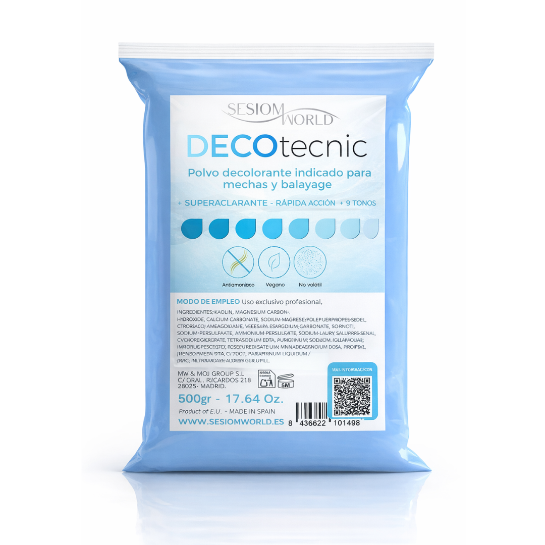 DECOtecnic – Polvo Decolorante Profesional hasta 9 Tonos | acción rápida | 500gr sesioMWorld
