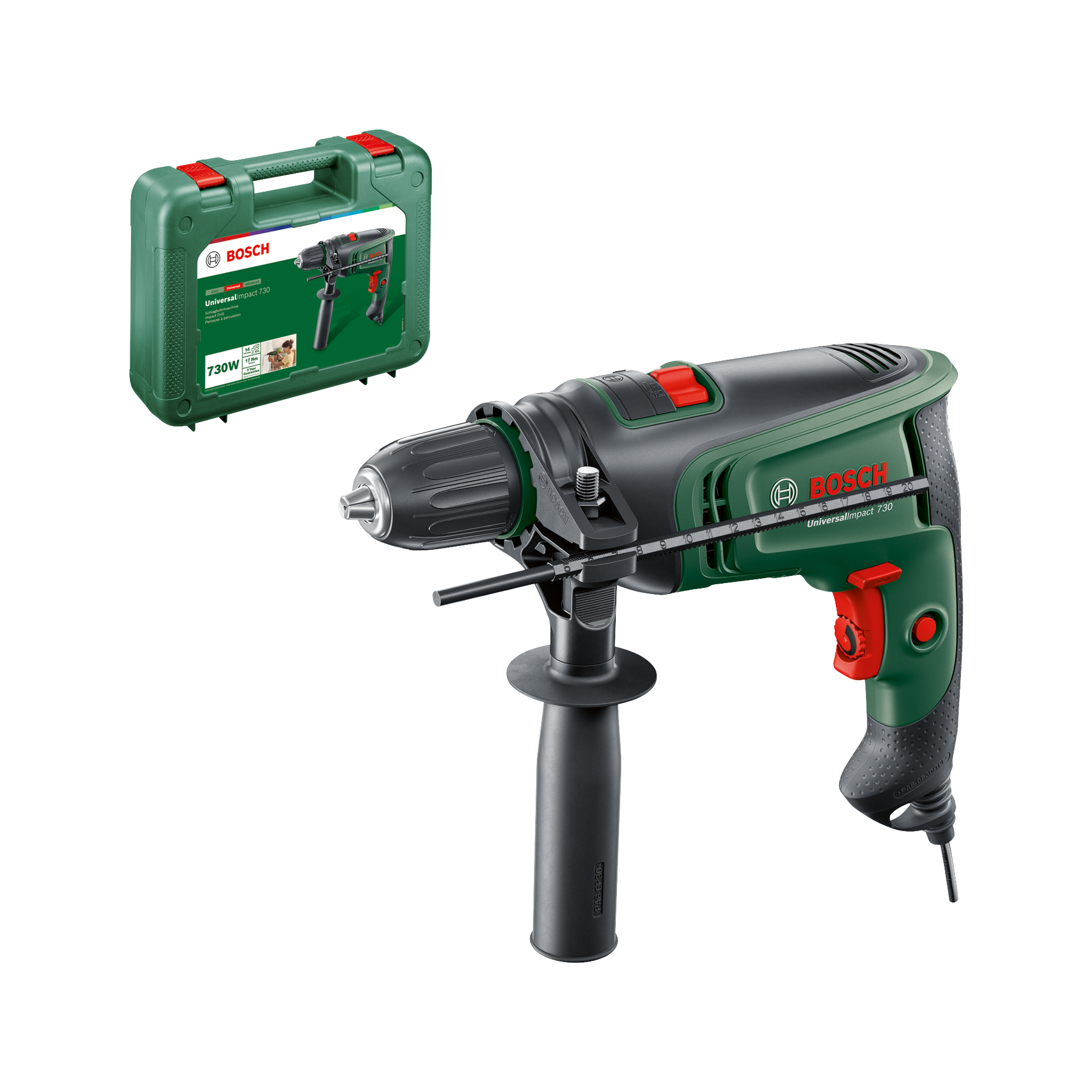 BOSCH 0603313400 Taladro con percusión UniversalImpact 730